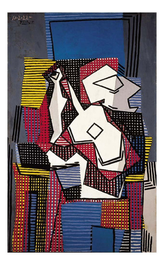 1922 Bouteille, guitare et compotier by Pablo Picasso, vintage artwork, 16x12"(A3) Poster