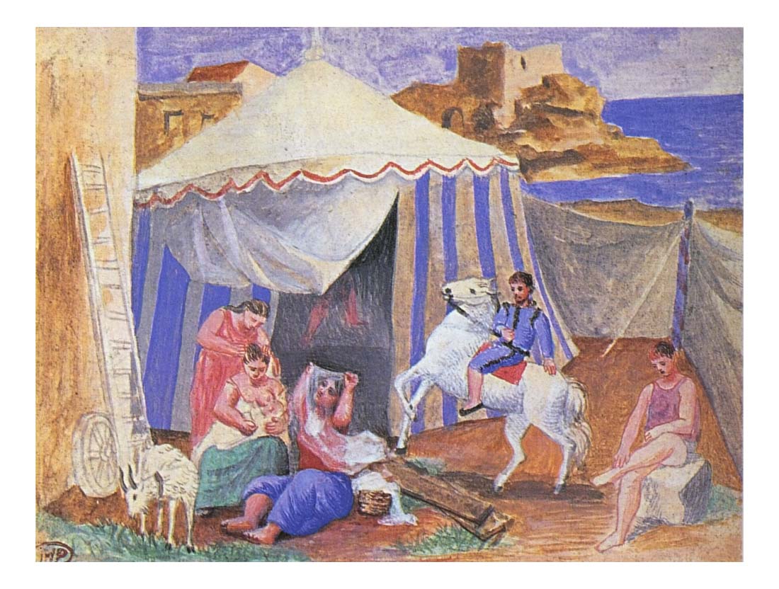 1922 Cirque forain by Pablo Picasso, vintage artwork, 16x12"(A3) Poster