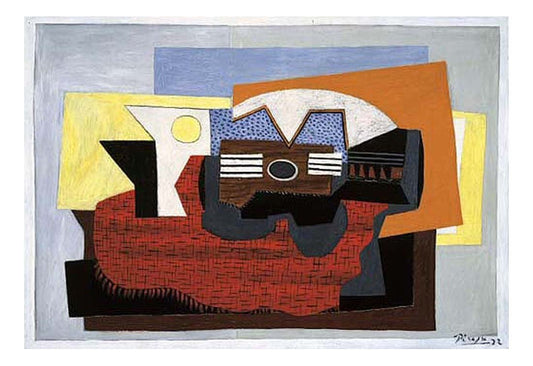 1922 Guitare sur un tapis rouge by Pablo Picasso, vintage artwork, 16x12"(A3) Poster