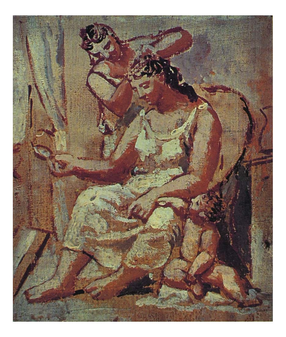 1922 La coiffure by Pablo Picasso, vintage artwork, 16x12"(A3) Poster