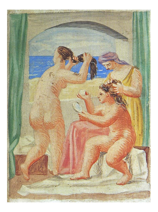1922 La coiffure1 by Pablo Picasso, vintage artwork, 16x12"(A3) Poster