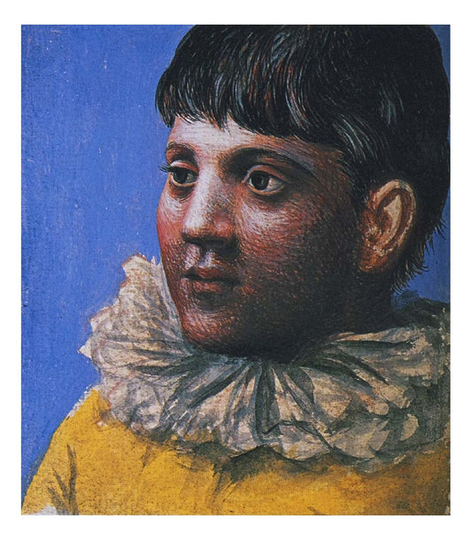 1922 Portrait d'adolescent en Pierrot1 by Pablo Picasso, vintage artwork, 16x12"(A3) Poster
