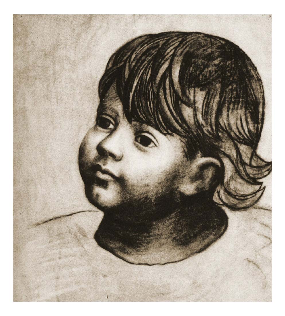 1922 Portrait de Paulo by Pablo Picasso, vintage artwork, 16x12"(A3) Poster