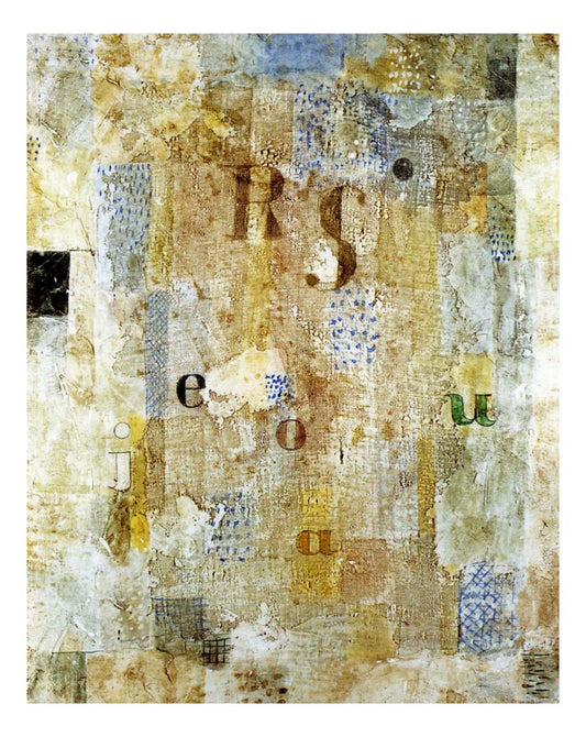 1922 Paul Klee - The voice of the singer Rosa Silber-Vintage Artwork, 16x12"(A3) Poster Print