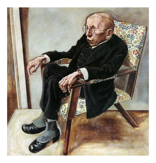 1925 George Grosz - Portrait of Max Hermann-Neisse -Vintage Artwork, 16x12"(A3) Poster Print