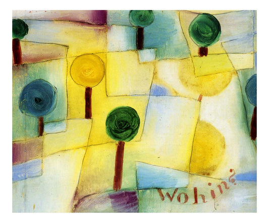 1925 Paul Klee - Where to-Vintage Artwork, 16x12"(A3) Poster Print