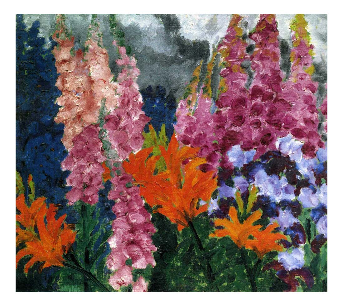 1926 Emil Nolde - Garden flowers X -Vintage Artwork, 16x12"(A3) Poster Print