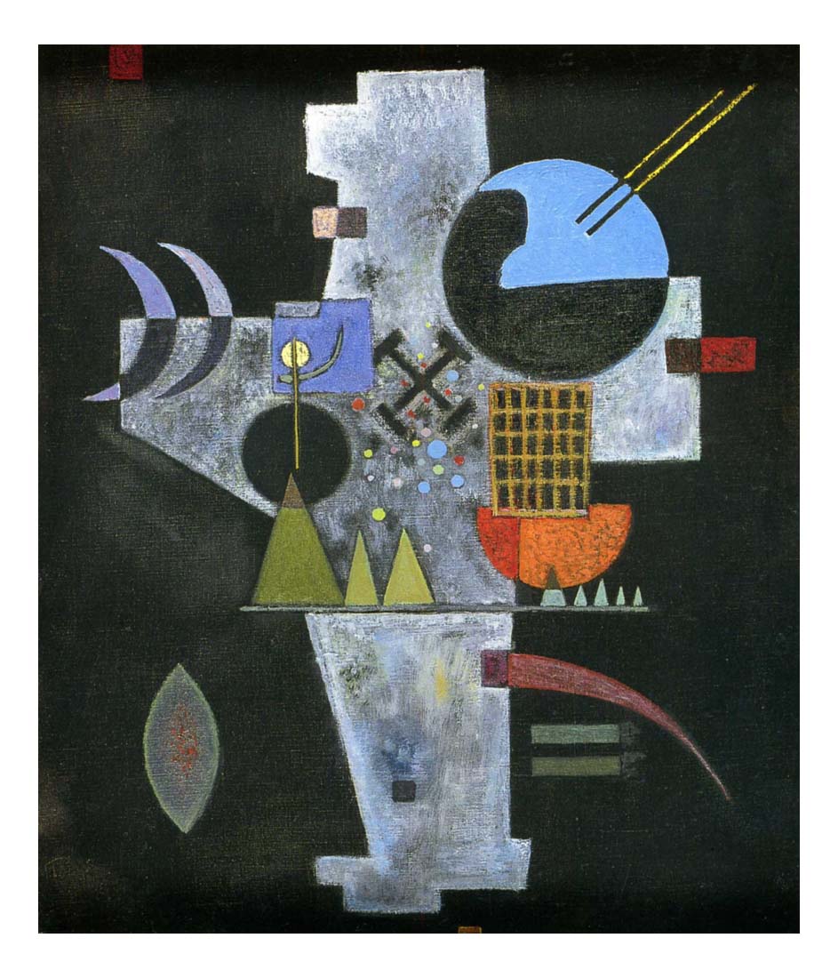 1926 Vladimir Kandinsky - The shape of the cross-Vintage Artwork, 16x12"(A3) Poster Print