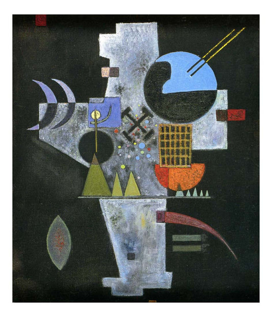 1926 Vladimir Kandinsky - The shape of the cross-Vintage Artwork, 16x12"(A3) Poster Print