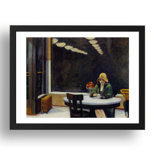 AUTOMAT: classic art by Edward-Hopper  Framed Art Poster