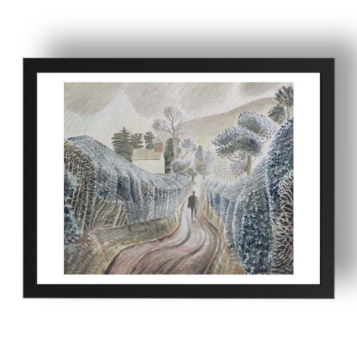 1928 Wet Afternoon by Eric Ravilious, 17x13