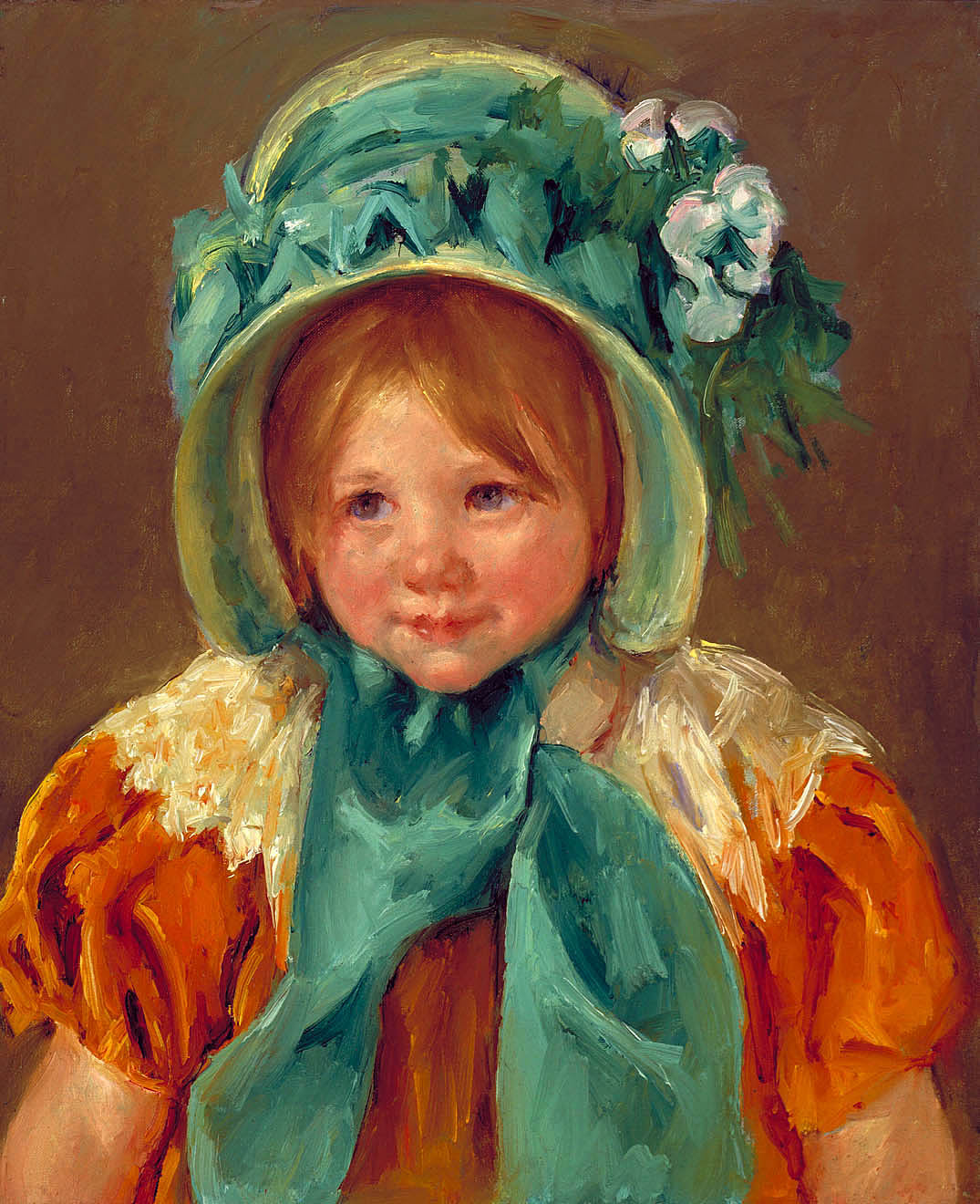 Mary Cassatt:Sara in a Green Bonnet,16x12"(A3)Poster