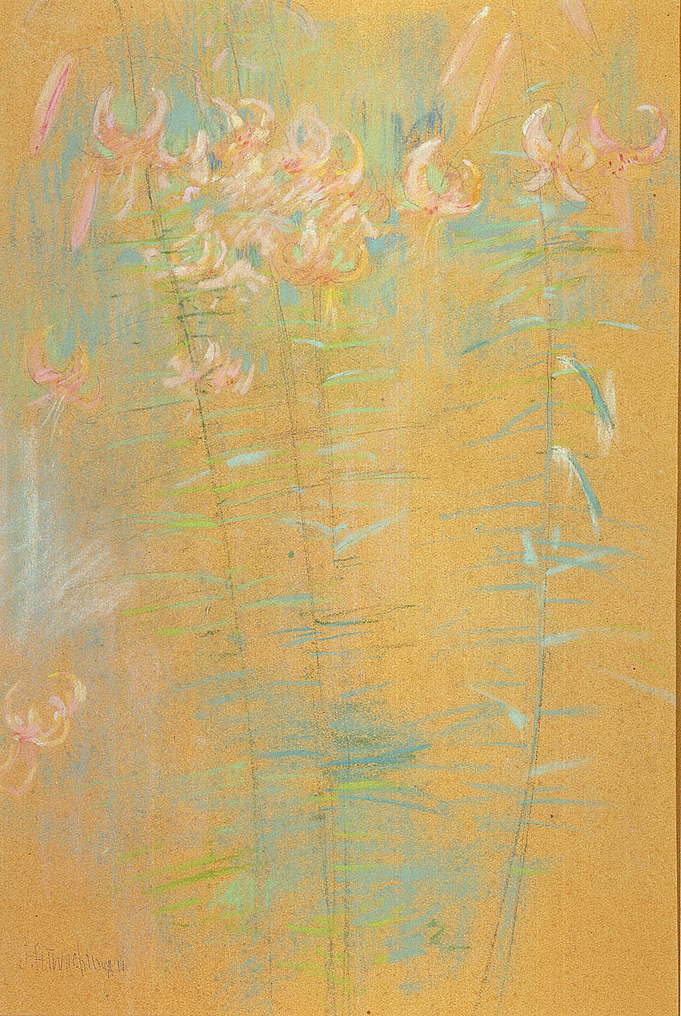 John Henry Twachtman:Tiger Lilies,16x12"(A3)Poster