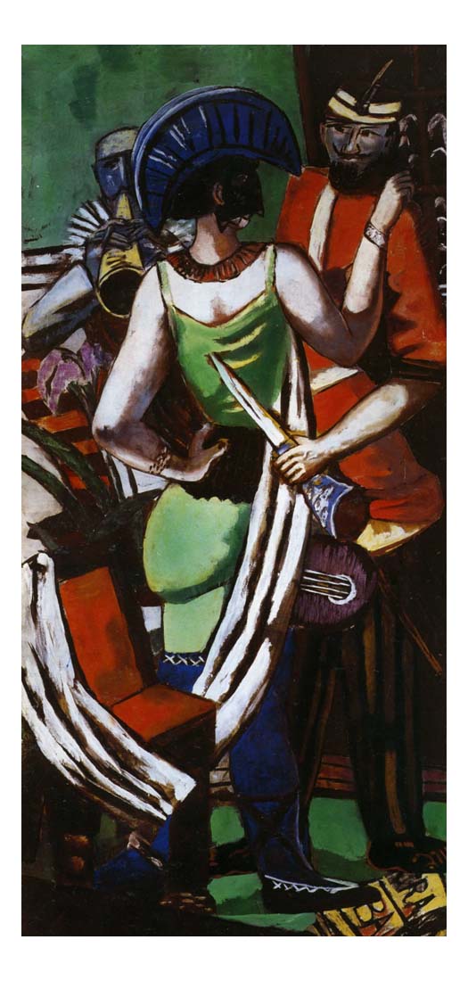 1930 Max Beckmann - Mardi gras Parisien -Vintage Artwork, 16x12"(A3) Poster Print