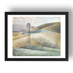 1934 Windmill graphite & watercolour by Eric Ravilious, 17x13" Frame