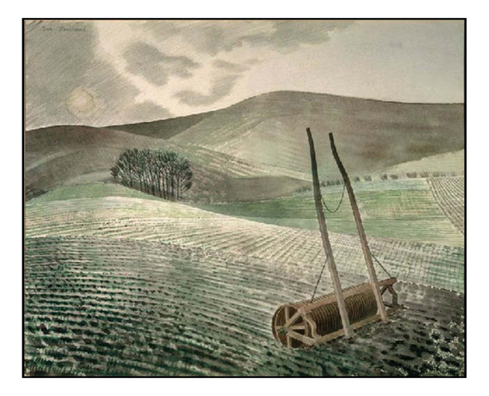 Downs in Winter, 1934 by Eric Ravilious, vintage art, A3 (16x12