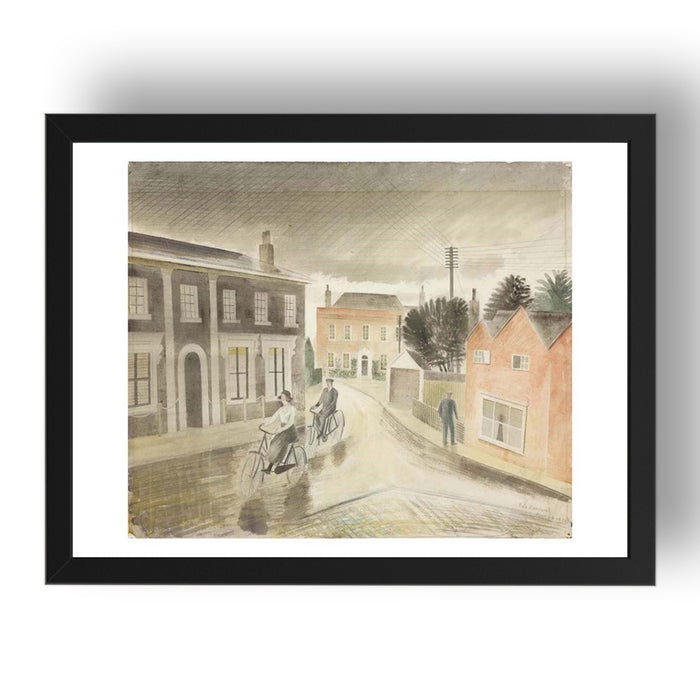 1936 Village Street by Eric Ravilious, 17x13