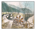 The Waterwheel (1938) by Eric Ravilious - A4 Poster