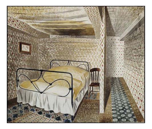 A Farmhouse Bedroom (1939) by Eric Ravilious - A4 Poster