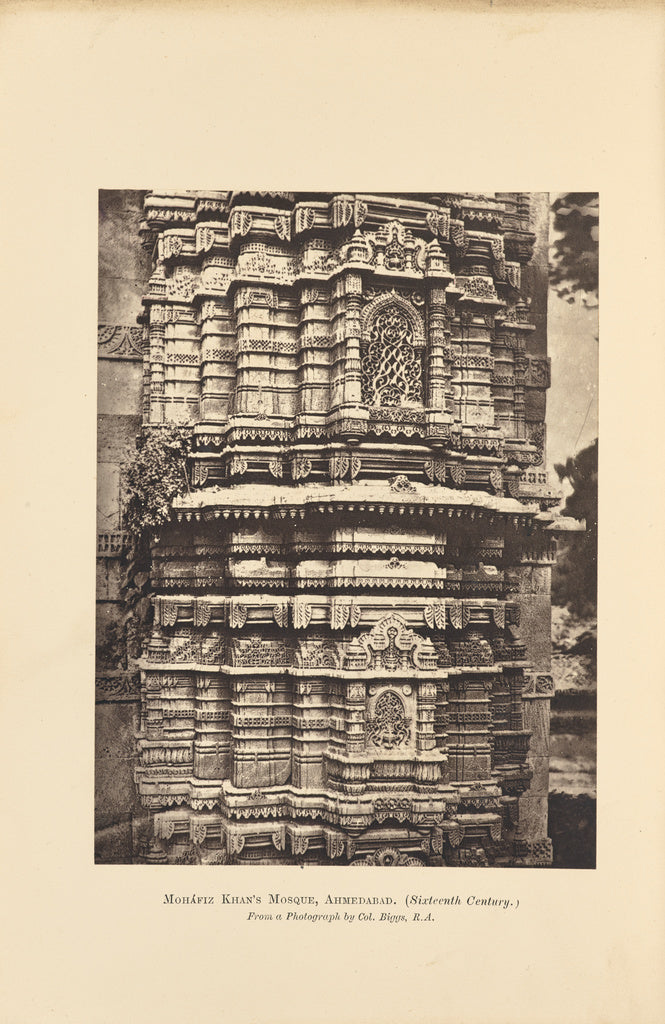 Col. Thomas Biggs:Moháfiz Khan's Mosque, Ahmedabad, Poster Print Wall Art