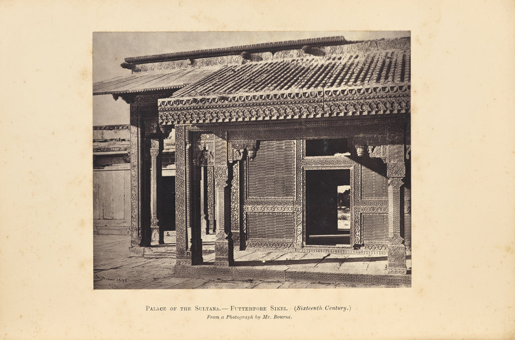 Samuel Bourne:Futtypore Sikri;  The Palace of the Sultana of, Poster Print Wall Art