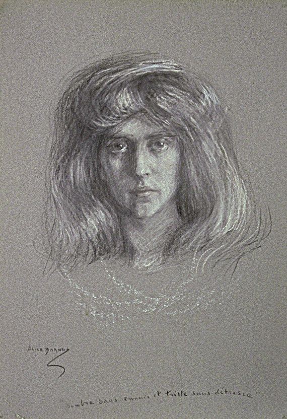 Alice Pike Barney:Natalie with Flowing Hair,16x12"(A3)Poster