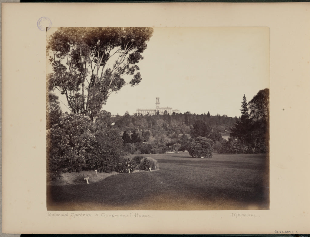 Charles Bayliss:Botanical Gardens and Government House, Poster Print Wall Art