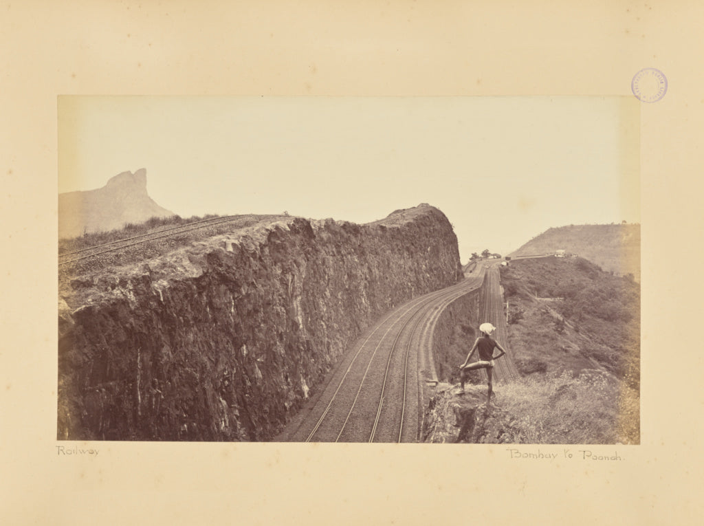 Bourne & Shepherd:Railway. Bombay to Poonah, Poster Print Wall Art