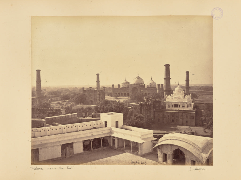 Samuel Bourne:Lahore; View from the Palace in the Fort, Poster Print Wall Art
