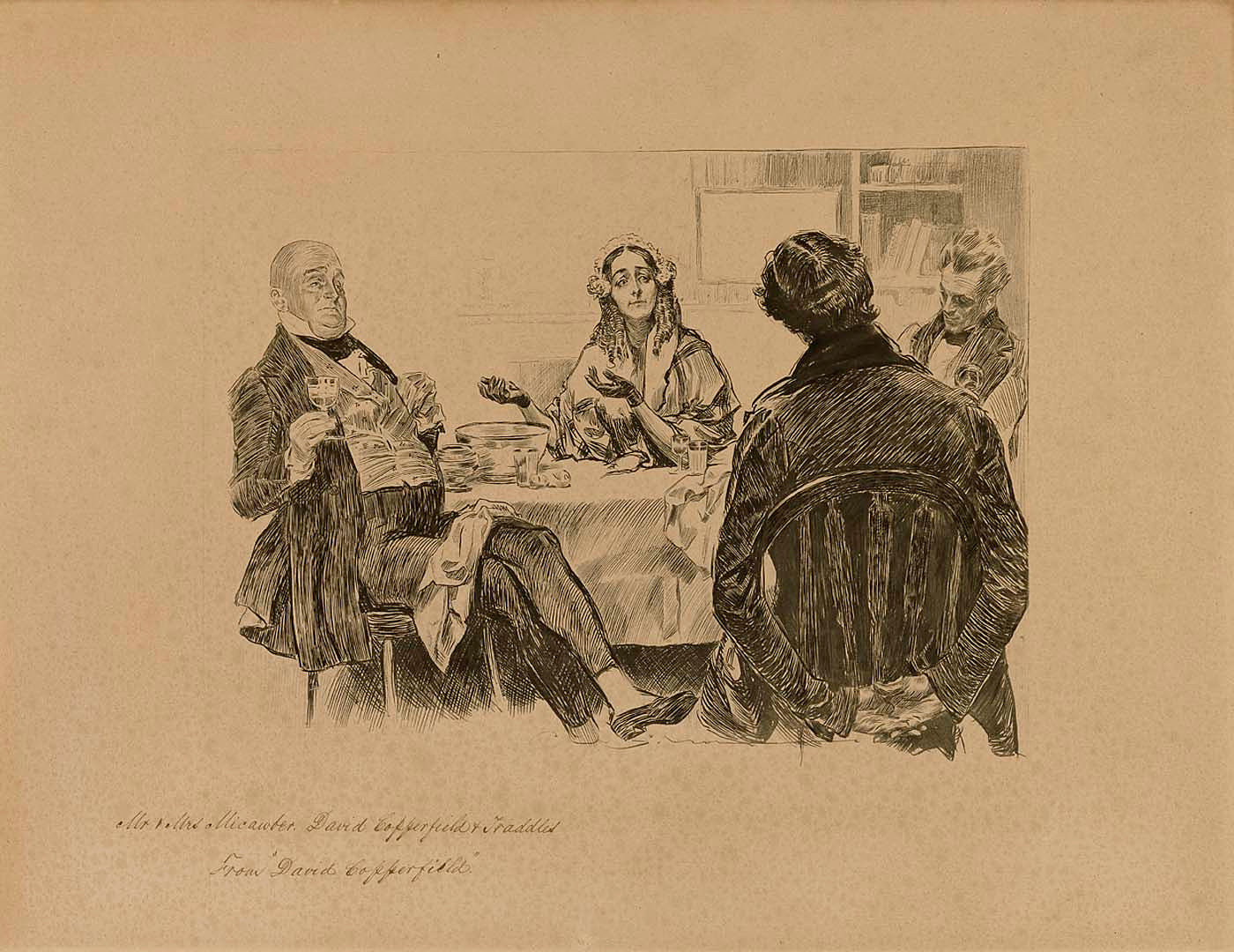 Charles Dana Gibson:Mr. and Mrs. Micawber, David Copperfield,16x12"(A3)Poster
