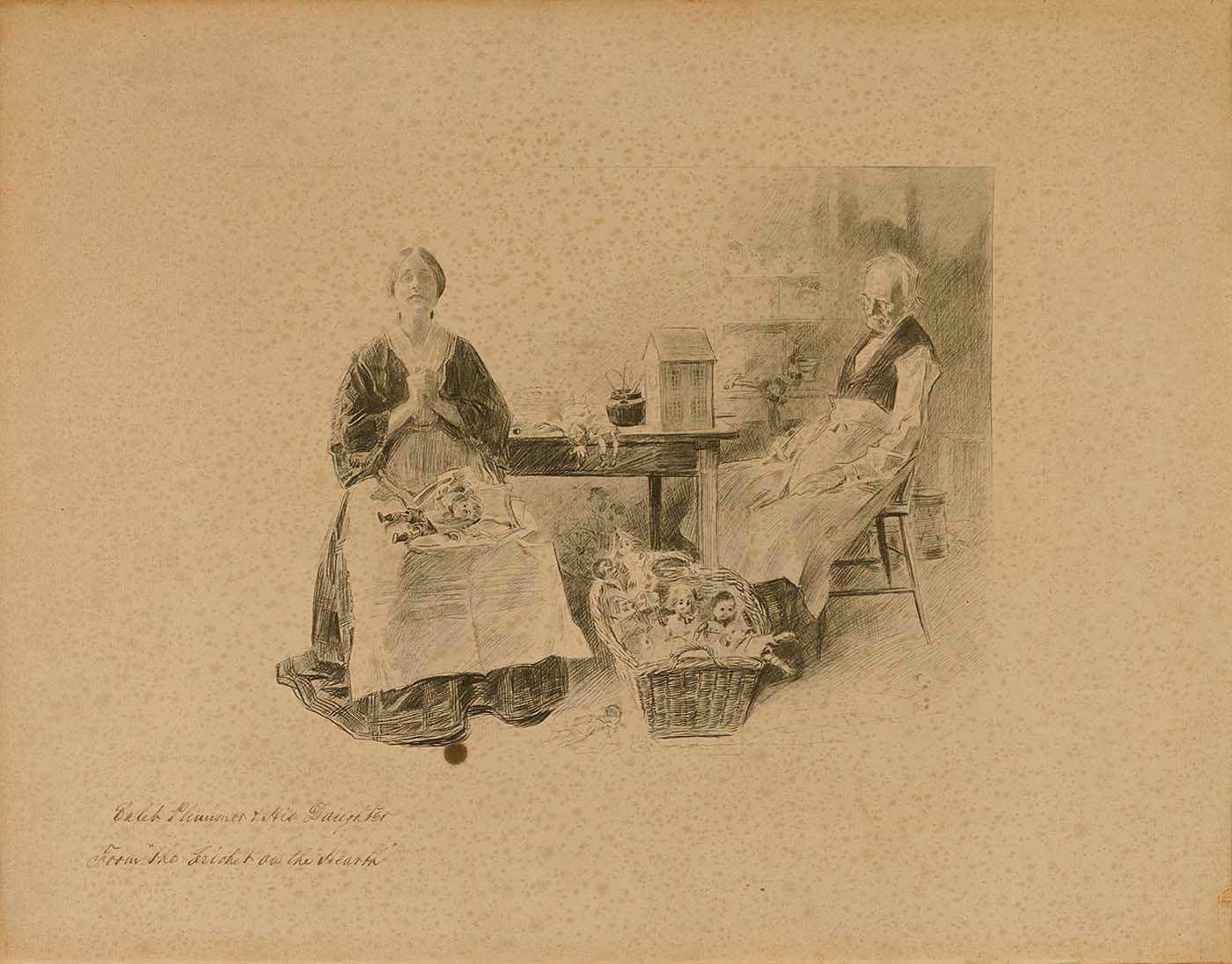 Charles Dana Gibson:Caleb Plummer and His Daughter, from "Th,16x12"(A3)Poster