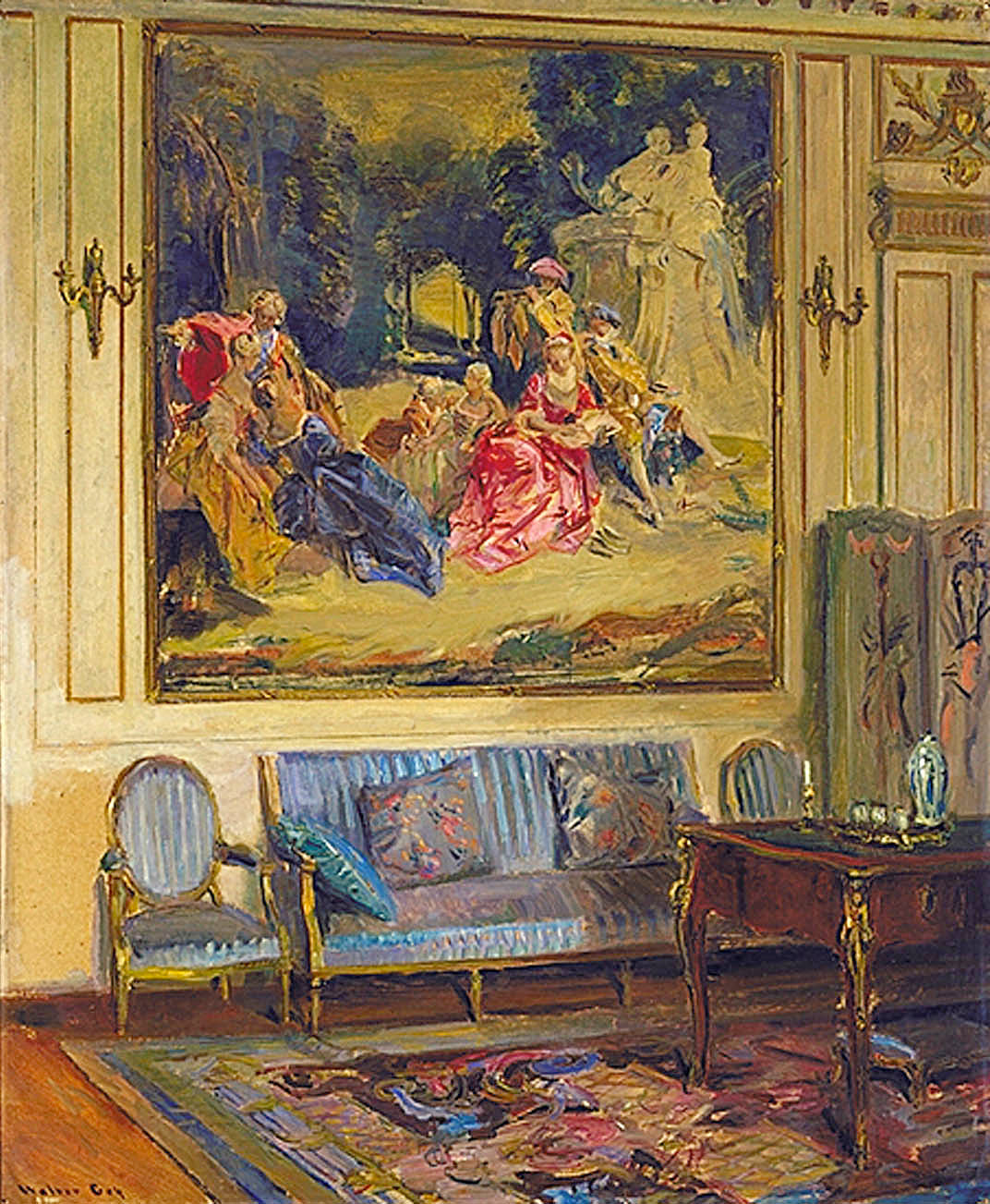 Walter Gay:Boudoir, Chateau de Chaalis,16x12"(A3)Poster