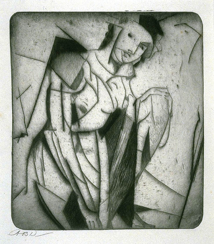Arthur B. Davies:Figure in Glass,16x12"(A3)Poster