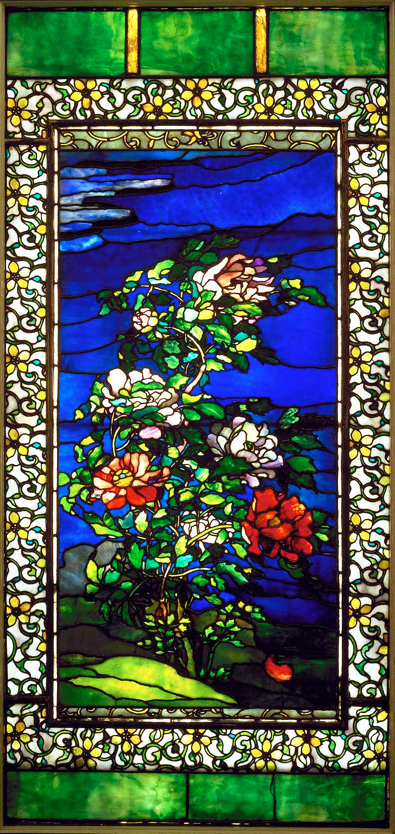 John La Farge:Peonies in the Wind with Kakemono Borders,16x12"(A3)Poster