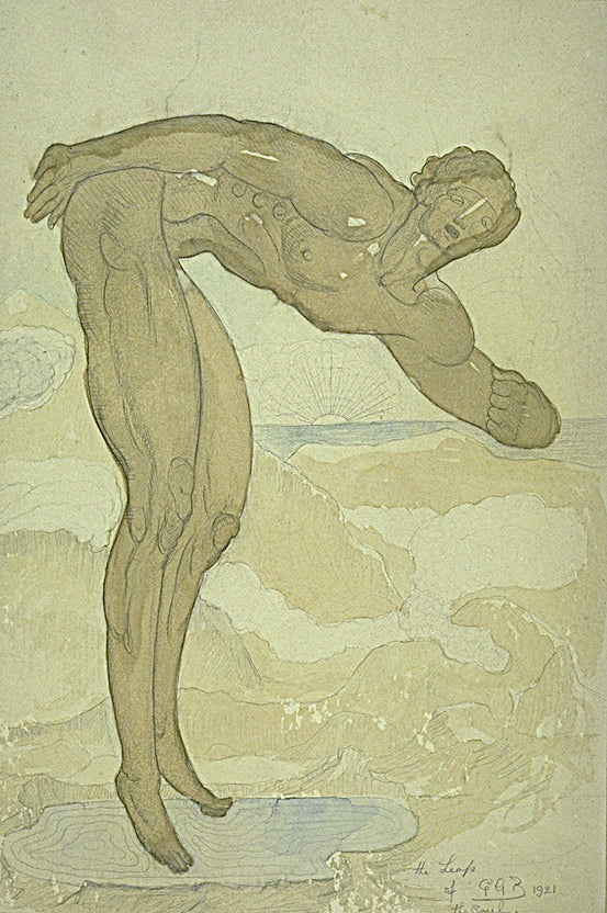 George Grey Barnard:The Leap of the Soul,16x12"(A3)Poster
