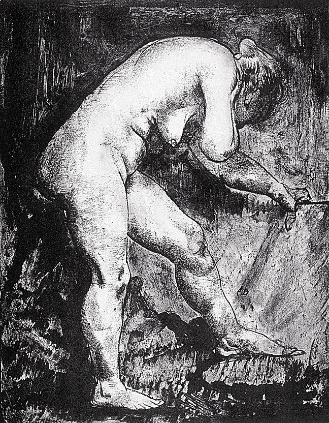 George Bellows:Standing Nude Bending Forward,16x12"(A3)Poster
