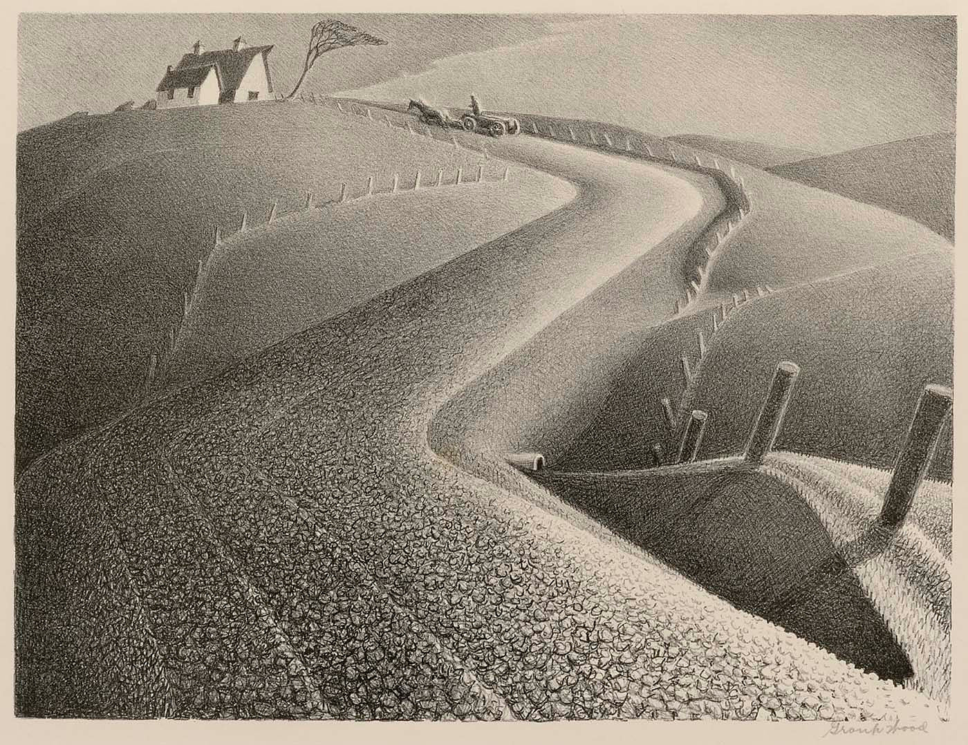 Grant Wood:March,16x12"(A3)Poster