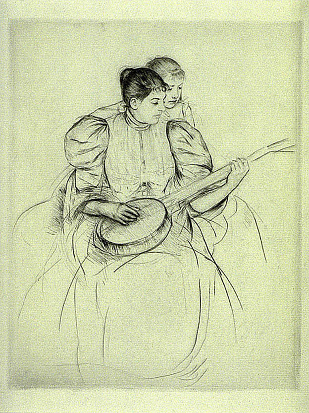 Mary Cassatt:The Banjo Lesson,16x12"(A3)Poster