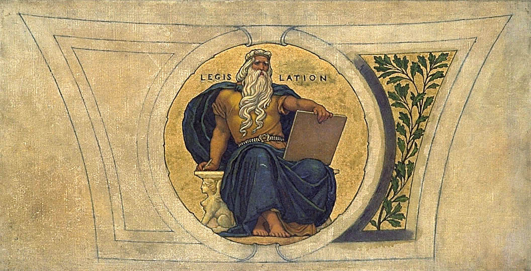 Kenyon Cox:Study for Mosaic, Wisconsin State Capital, "Legis,16x12"(A3)Poster
