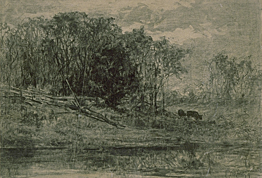 Edward Mitchell Bannister:Cows in the Forest,16x12"(A3)Poster