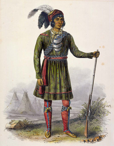 Charles Bird King:ASSEOLA, A SEMINOLE LEADER., from History ,16x12"(A3)Poster