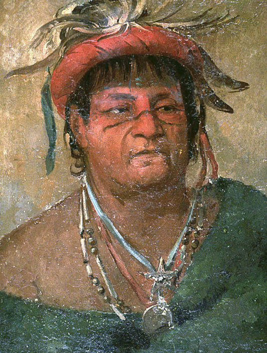 George Catlin:Aúh-ka-nah-paw-wáh, Earth Standing, an Old a,16x12"(A3)Poster