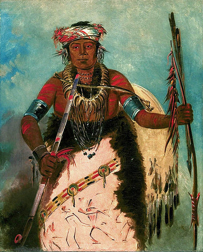 George Catlin:Notch-ee-níng-a, No Heart, (called White Clou,16x12"(A3)Poster