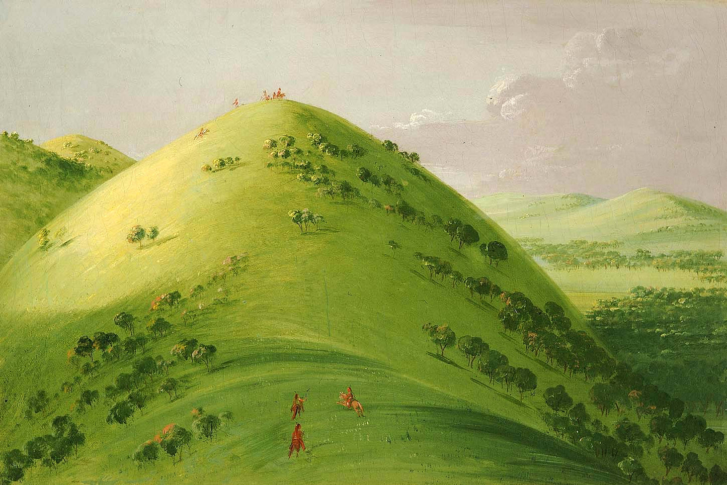 George Catlin:Beautiful Prairie Bluffs, Upper Mississippi,16x12"(A3)Poster