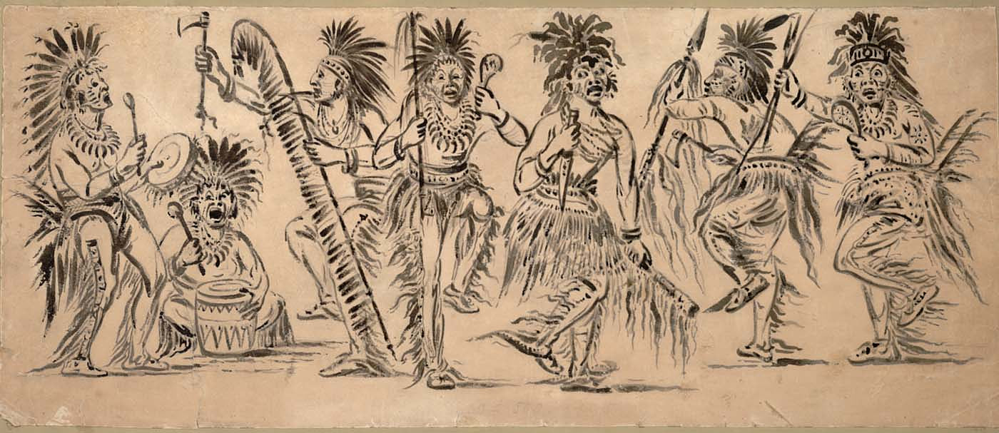 George Catlin:Indian Dancers,16x12"(A3)Poster