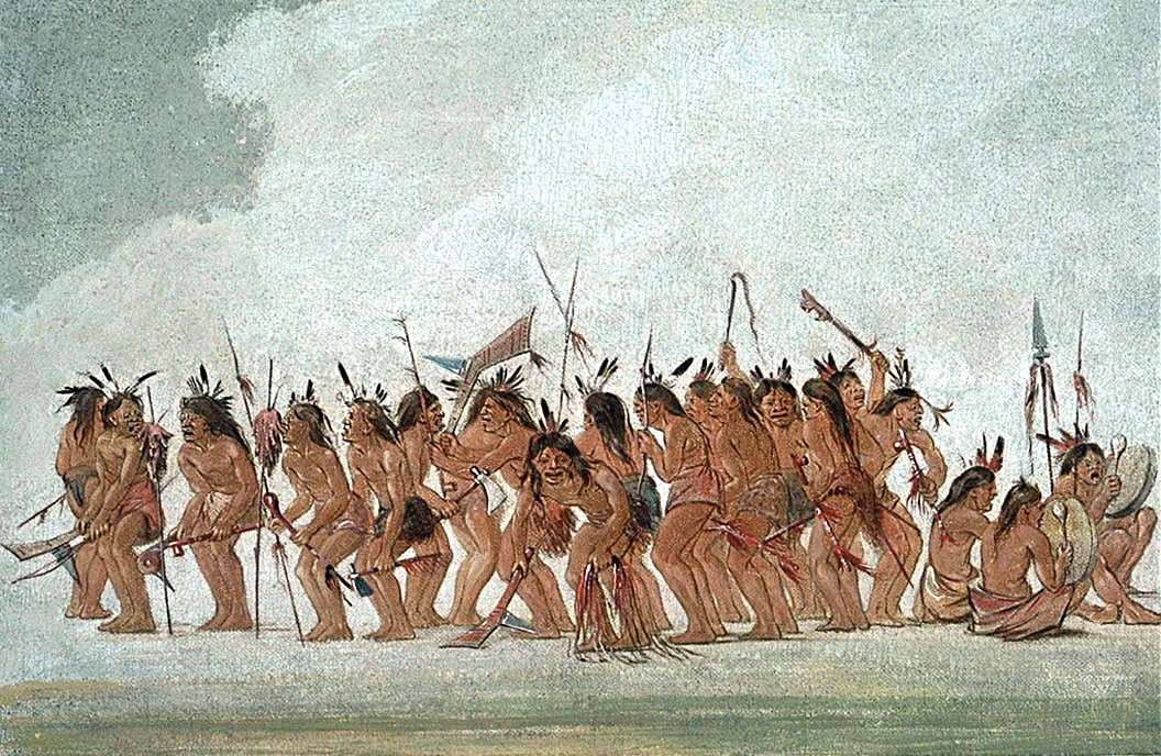 George Catlin:Dog Dance at Fort Snelling,16x12"(A3)Poster