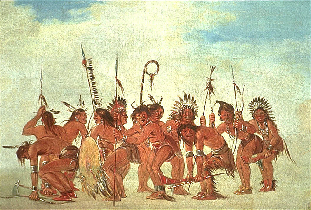 George Catlin:Braves' Dance at Fort Snelling,16x12"(A3)Poster