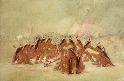 George Catlin:Pipe Dance, Assiniboine,16x12"(A3)Poster