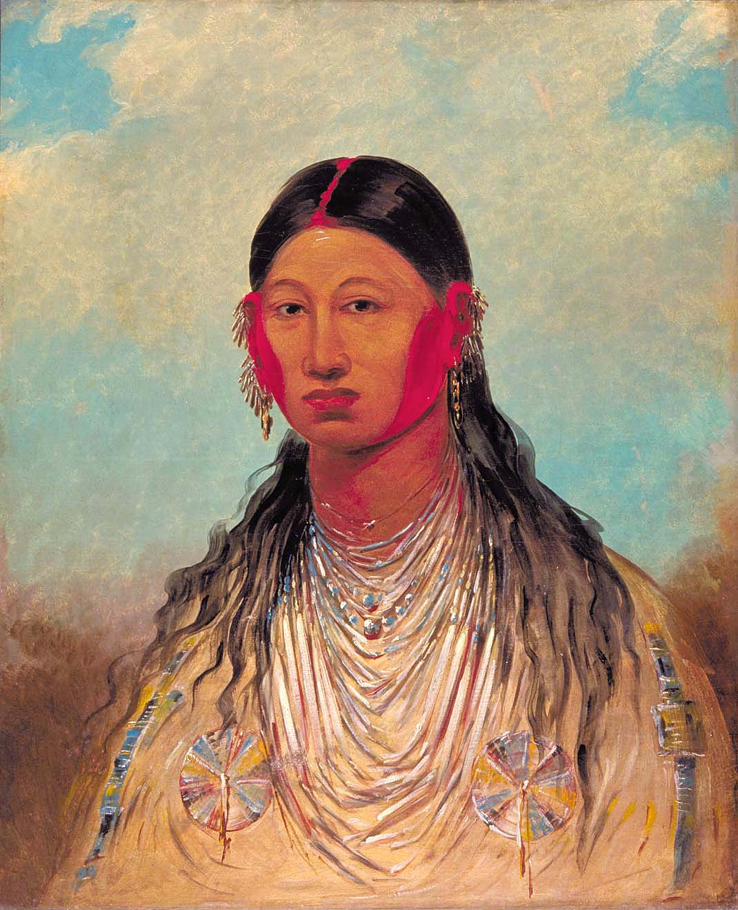 George Catlin:Koon-za-ya-me, Female War Eagle,16x12"(A3)Poster