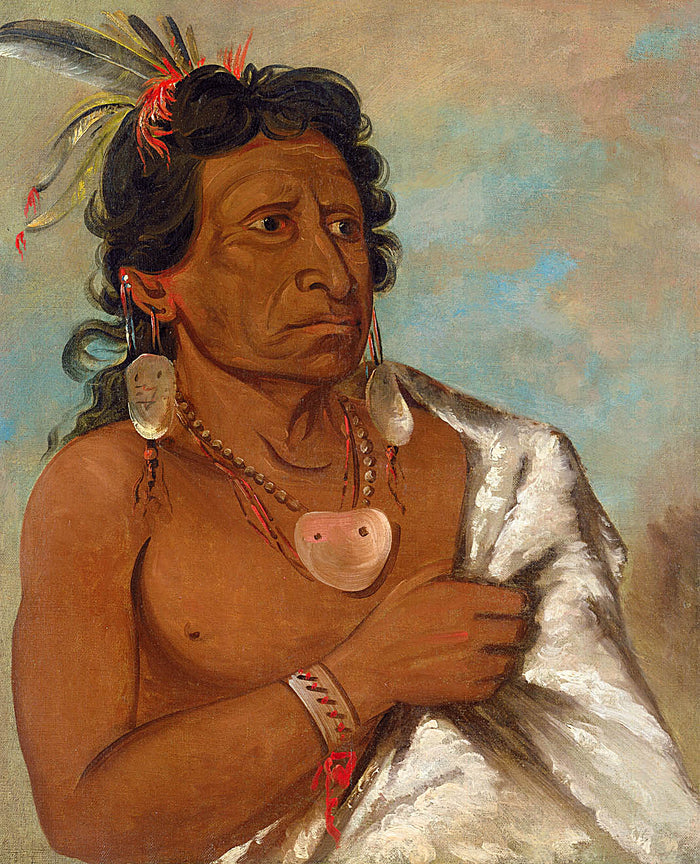 George Catlin:U'sh-ee-kitz, He Who Fights with a Feather, Ch,16x12